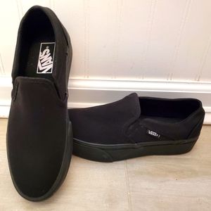 Vans Black Slip-On shoes/ Never worn